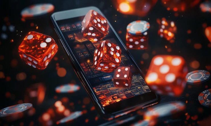 Antarmuka dadutogel menampilkan menu Sugar Rush, tombol putar, dan kontrol taruhan